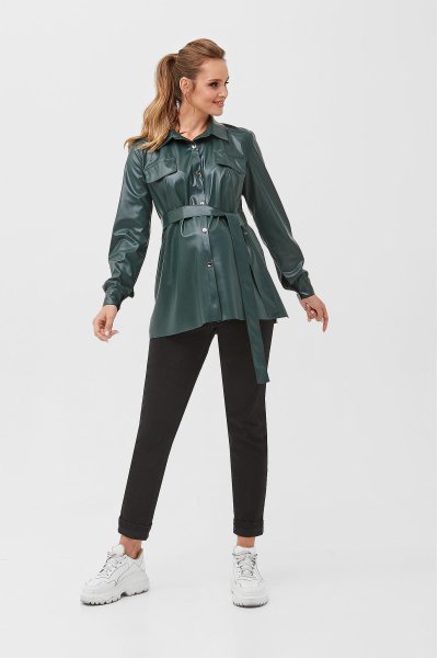 Eco-leather shirt for pregnant women 